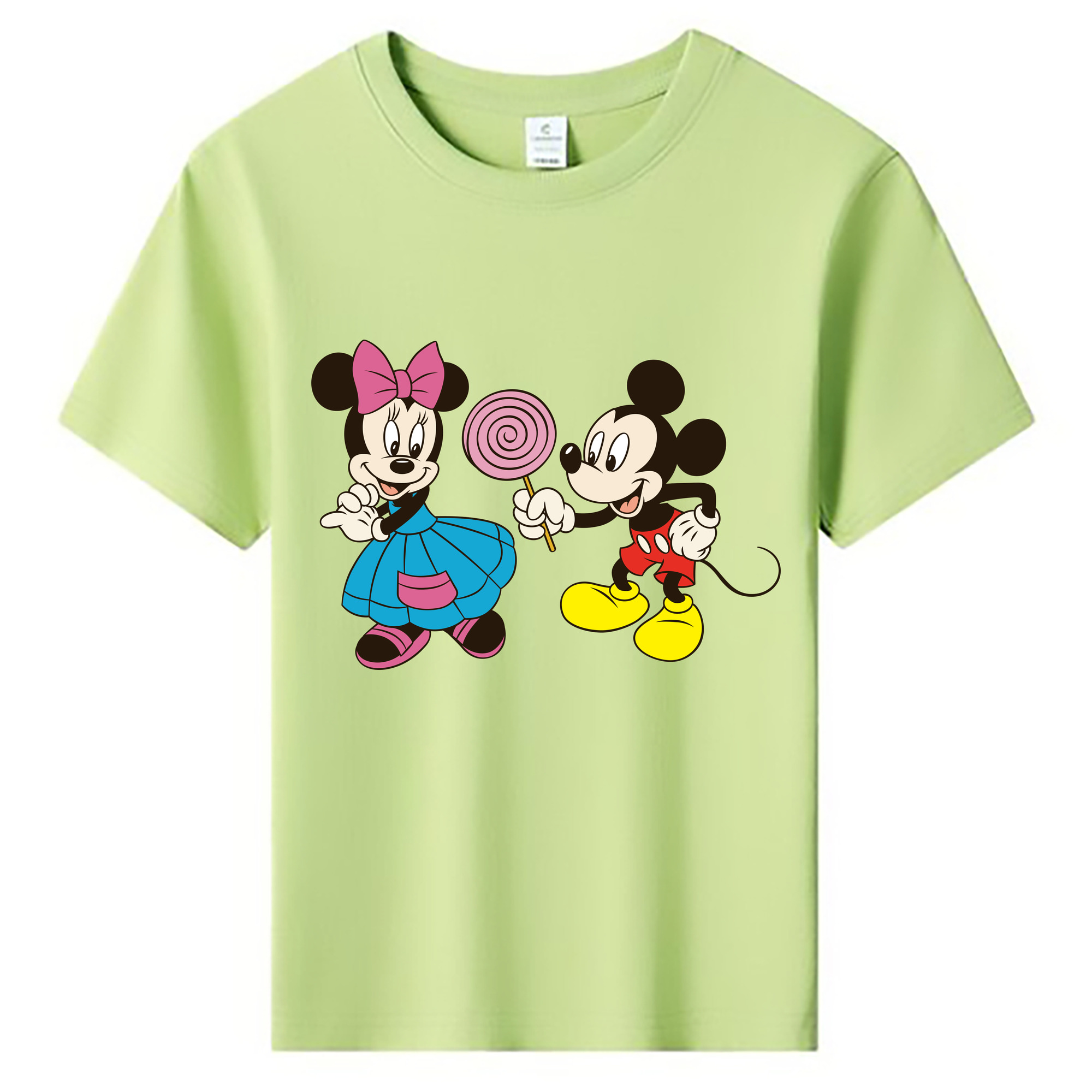 ミッキーマウス Mickey Mouse 綿100％キッズTシャツ（フロントプリント）